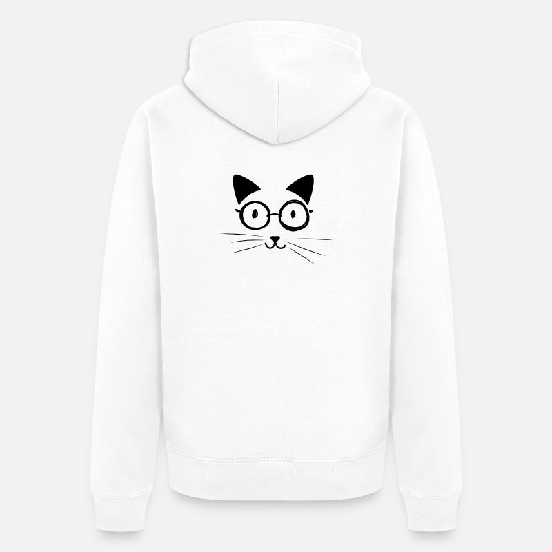 Chat chat cadeau - Veste à capuche bio Premium Unisexe - blanc