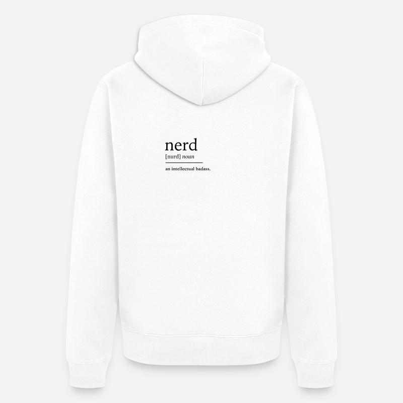 Nerd nerd - Veste à capuche bio Premium Unisexe - blanc