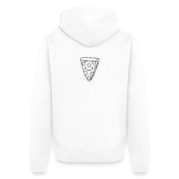 pizza - Unisex Premium Organic Zip Hoodie - white - Back - Thijin (182cm)