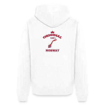 Norvège 100 % Original / Cadeau drapeau - Veste à capuche bio Premium Unisexe - blanc - Dos - Thijin (182cm)