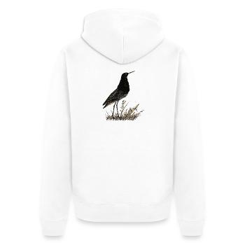 Vogel - Unisex Premium Bio Zip Hoodie - Weiß - Hinten - Thijin (182cm)