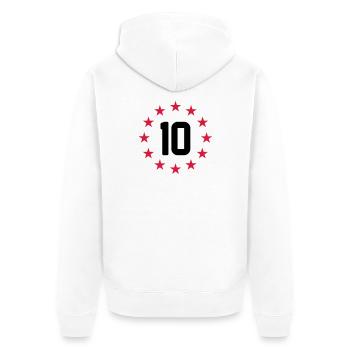 10 ans - Veste à capuche bio Premium Unisexe - blanc - Dos - Thijin (182cm)