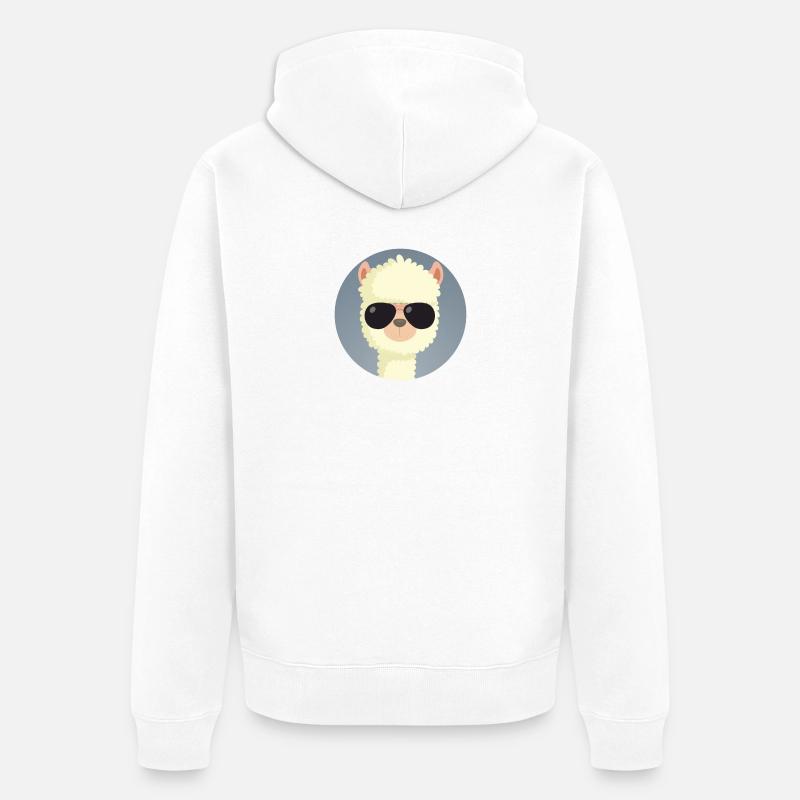 Lunettes de soleil en alpaga - Veste à capuche bio Premium Unisexe - blanc