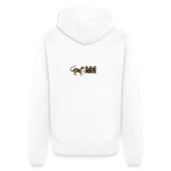 suricates amusants - Veste à capuche bio Premium Unisexe - blanc - Dos - Thijin (182cm)
