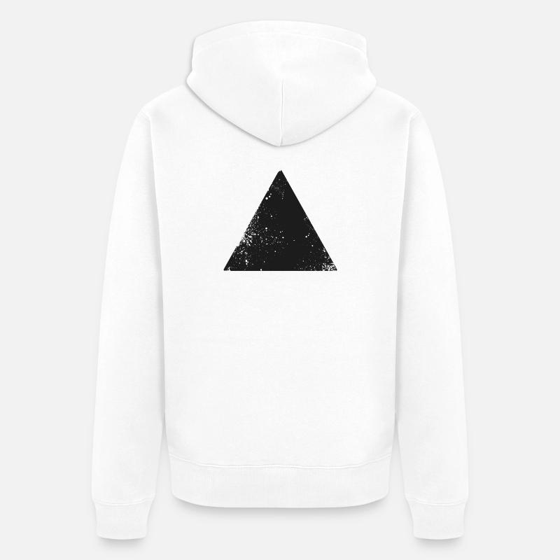 hippie triangle symbole de forme - Veste à capuche bio Premium Unisexe - blanc