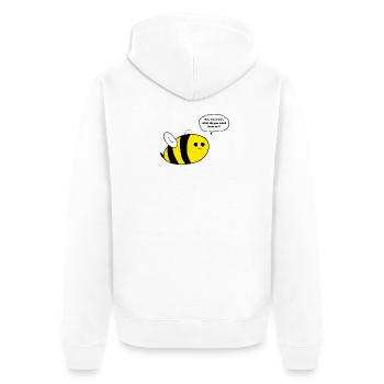 Épais cadeau d'abeille - Veste à capuche bio Premium Unisexe - blanc - Dos - Thijin (182cm)