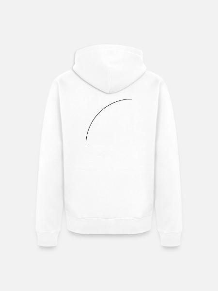 Viertelkreis - Unisex Premium Bio Zip Hoodie - Weiß