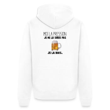 Mug à Biere Conception Unique - Veste à capuche bio Premium Unisexe - blanc - Dos - Thijin (182cm)