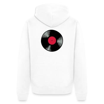 Vinyle - Veste à capuche bio Premium Unisexe - blanc - Dos - Thijin (182cm)