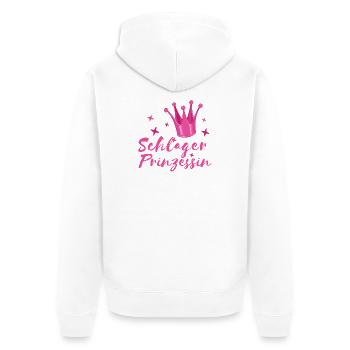 Schlager Princess Schlagerfan Krone musique folklorique - Veste à capuche bio Premium Unisexe - blanc - Dos - Thijin (182cm)