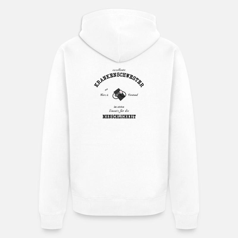 Excellente infirmière - Veste à capuche bio Premium Unisexe - blanc