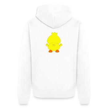 Küken, Ostern, Tiere für Kinder, süßes Kücken - Unisex Premium Bio Zip Hoodie - Weiß - Hinten - Thijin (182cm)