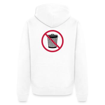 interdit schild zone pas tonne muelle - Veste à capuche bio Premium Unisexe - blanc - Dos - Thijin (182cm)
