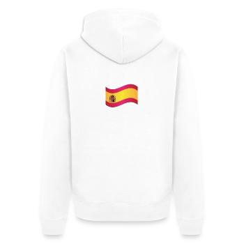 Spanische Flagge - Unisex Premium Bio Zip Hoodie - Weiß - Hinten - Thijin (182cm)