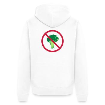 pas de brocoli zone de protection interdite vitamines saines - Veste à capuche bio Premium Unisexe - blanc - Dos - Thijin (182cm)