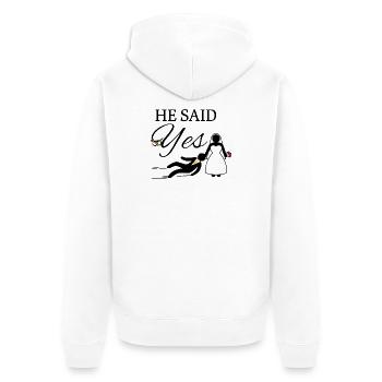 Bachelor Bachelor Mariage Mariage Fête - Veste à capuche bio Premium Unisexe - blanc - Dos - Thijin (182cm)