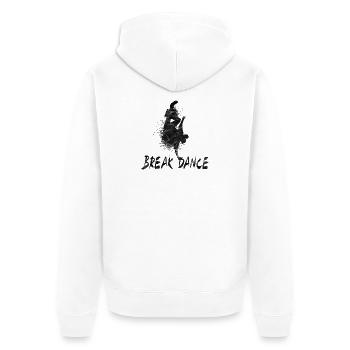 Break dance / Cadeau Danse Breakdance Hip Hop - Veste à capuche bio Premium Unisexe - blanc - Dos - Thijin (182cm)