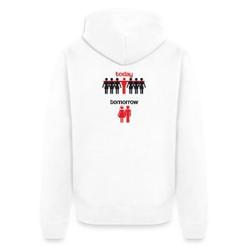 Junggesellenabschied Feier Hochzeit Party Lustig - Unisex Premium Bio Zip Hoodie - Weiß - Hinten - Thijin (182cm)
