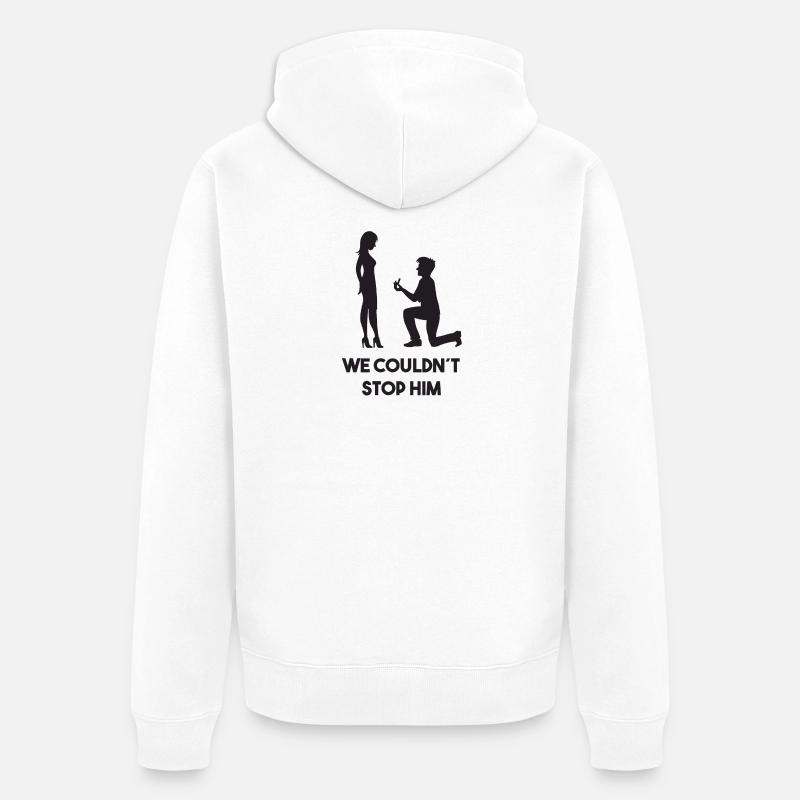 Enterrement de vie de jeune garçon - Veste à capuche bio Premium Unisexe - blanc