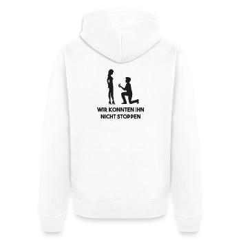 Hen party funny saying bachelor party celebration - Unisex Premium Organic Zip Hoodie - white - Back - Thijin (182cm)