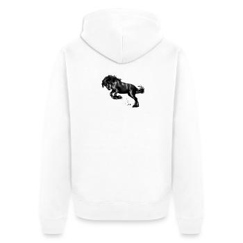 cheval - Veste à capuche bio Premium Unisexe - blanc - Dos - Thijin (182cm)