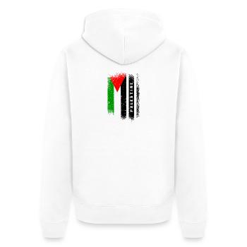 Drapeau de la Palestine / Cadeau Gaza - Veste à capuche bio Premium Unisexe - blanc - Dos - Thijin (182cm)