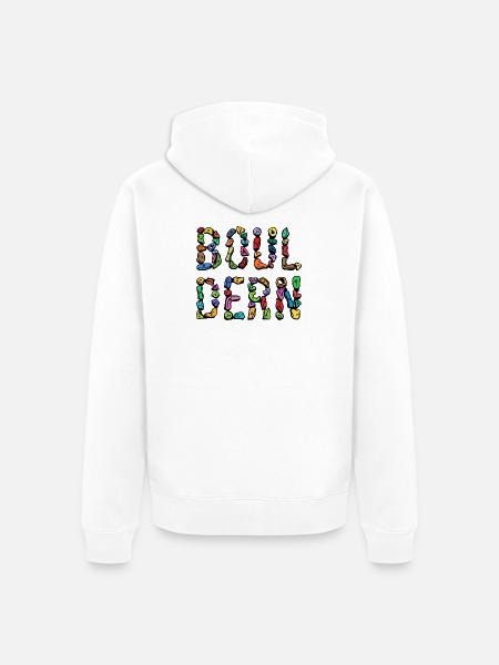 Bouldering boulder climbing scripture mountaineering - Unisex Premium Organic Zip Hoodie - white