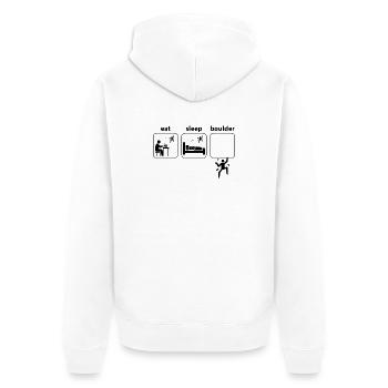 Mange le sommeil Boulder grimpe l'alpinisme - Veste à capuche bio Premium Unisexe - blanc - Dos - Thijin (182cm)