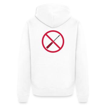 aucun tournevis interdit signe mech - Veste à capuche bio Premium Unisexe - blanc - Dos - Thijin (182cm)