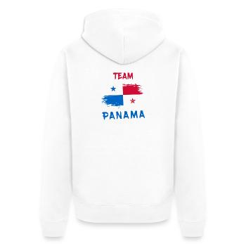 Équipe Panama / Drapeau - Veste à capuche bio Premium Unisexe - blanc - Dos - Thijin (182cm)