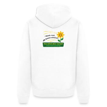 Late risers Waking up Morning muffles Funny sayings - Unisex Premium Organic Zip Hoodie - white - Back - Thijin (182cm)