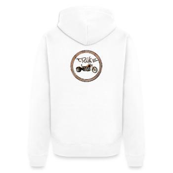 Trike - Unisex Premium Bio Zip Hoodie - Weiß - Hinten - Thijin (182cm)