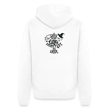 Chapeau de sorcière en rotation - Veste à capuche bio Premium Unisexe - blanc - Dos - Thijin (182cm)