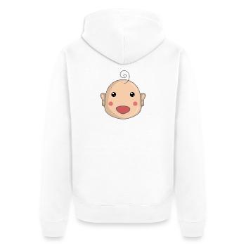 Bébé bébé disant bébé ventre bébé disant progéniture - Veste à capuche bio Premium Unisexe - blanc - Dos - Thijin (182cm)