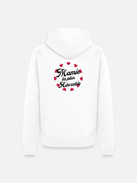 Großmütter / Oma / Mami / Großmutter / Mamy - Unisex Premium Bio Zip Hoodie - Weiß