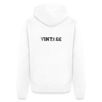 VINTAGE Rétro - Veste à capuche bio Premium Unisexe - blanc - Dos - Thijin (182cm)