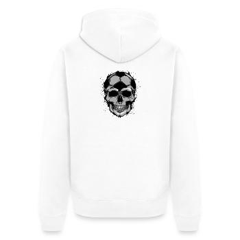 Fan de football tête de football joueur de football jeu de football - Veste à capuche bio Premium Unisexe - blanc - Dos - Thijin (182cm)