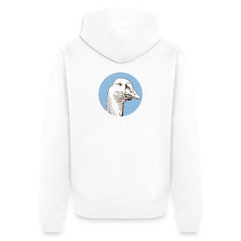 Oie - Veste à capuche bio Premium Unisexe - blanc - Dos - Thijin (182cm)