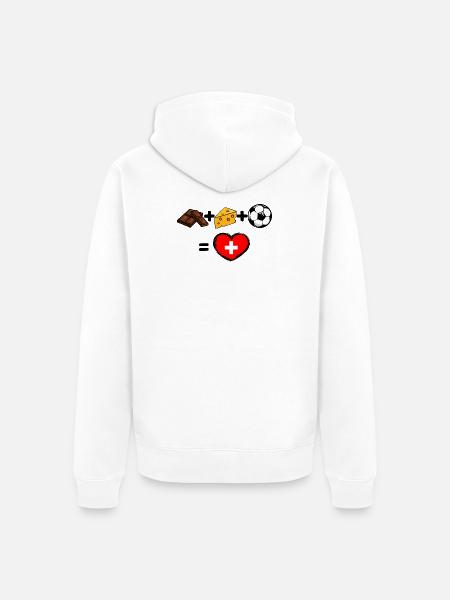 Switzerland National Football Team Soccer Fan Team - Unisex Premium Organic Zip Hoodie - white