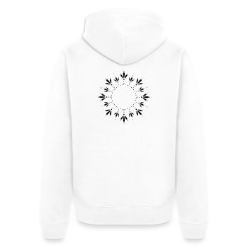 Sonne Sommer Sonnenblume - Unisex Premium Bio Zip Hoodie - Weiß - Hinten - Thijin (182cm)
