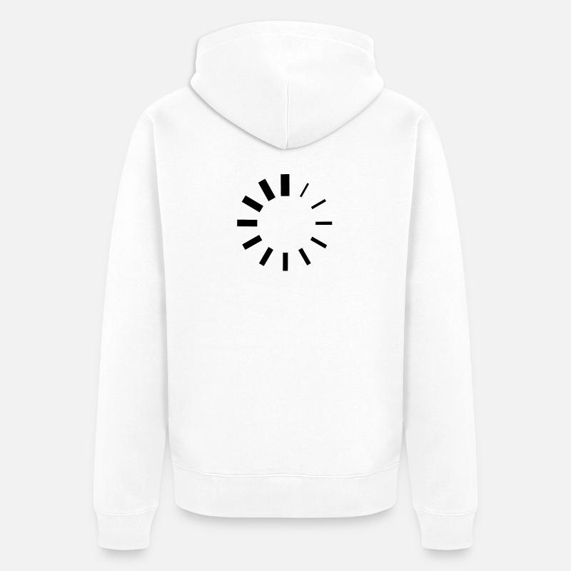 Loading - Logo - Unisex Premium Bio Zip Hoodie - Weiß
