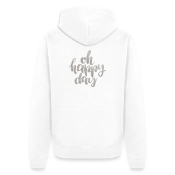 Lettrage scintillant pour les vacances - Veste à capuche bio Premium Unisexe - blanc - Dos - Thijin (182cm)