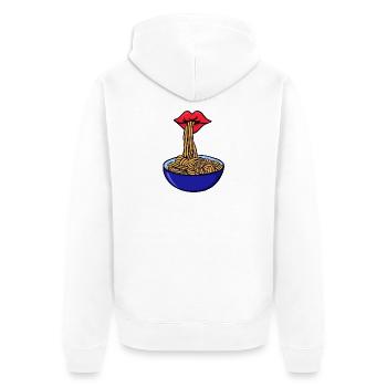 Spaghetti Nudeln Pasta Asciutta Hunger Italien - Unisex Premium Bio Zip Hoodie - Weiß - Hinten - Thijin (182cm)