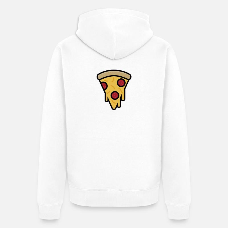 Tranche de pizza - Veste à capuche bio Premium Unisexe - blanc