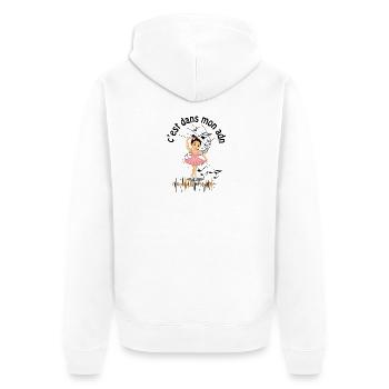 Cadeau Fille Danseuse - C'est dans mon ADN Enfant - Veste à capuche bio Premium Unisexe - blanc - Dos - Thijin (182cm)