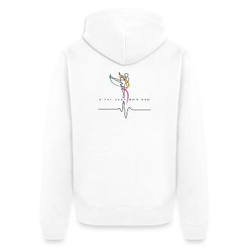 t-shirt danse design original c’est dans mon adn - Veste à capuche bio Premium Unisexe - blanc - Dos - Thijin (182cm)