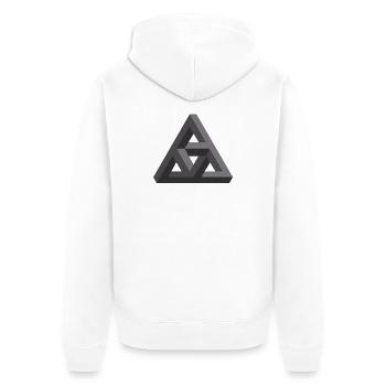 Fascinante pyramide de Penrose en gris - Veste à capuche bio Premium Unisexe - blanc - Dos - Thijin (182cm)