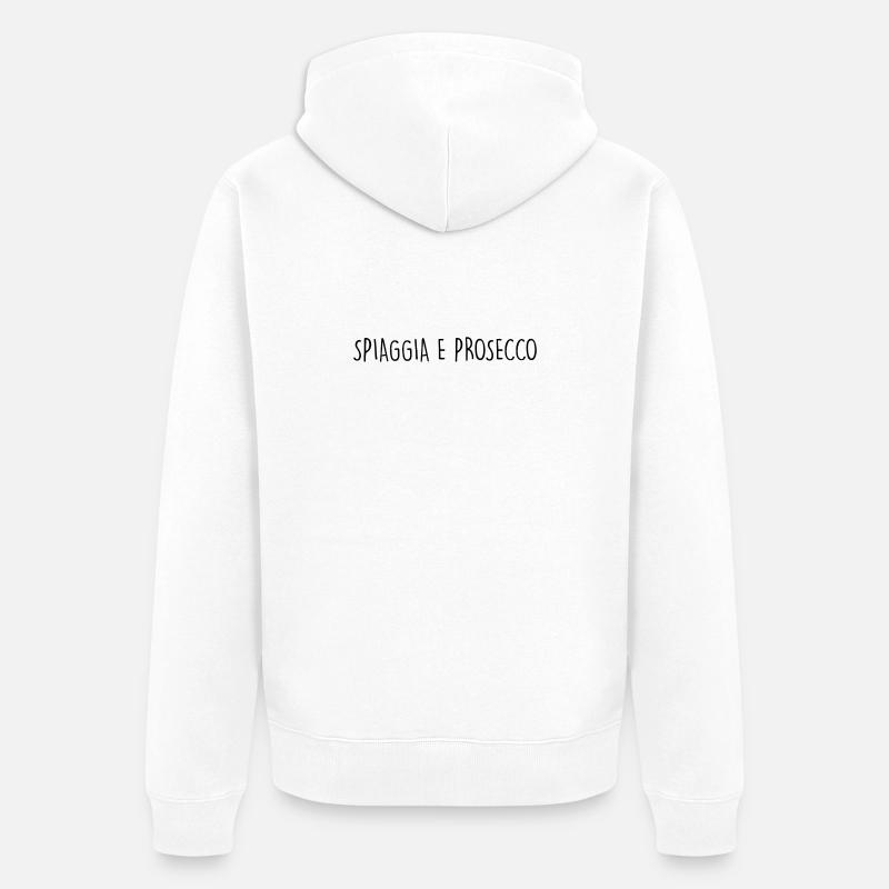 SPIAGGIA E PROSECCO - Veste à capuche bio Premium Unisexe - blanc
