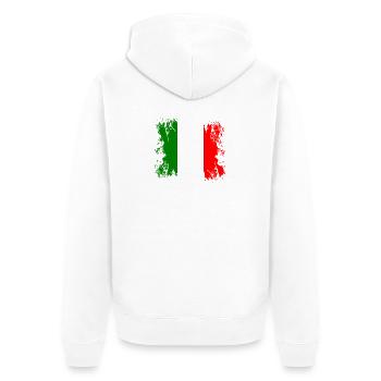 Italy - Europe - Unisex Premium Organic Zip Hoodie - white - Back - Thijin (182cm)
