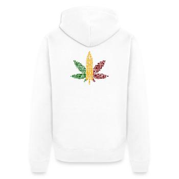 Reggae Jamaïque Reggaeton Reggaeton Reggaemusik Musique Chillen - Veste à capuche bio Premium Unisexe - blanc - Dos - Thijin (182cm)